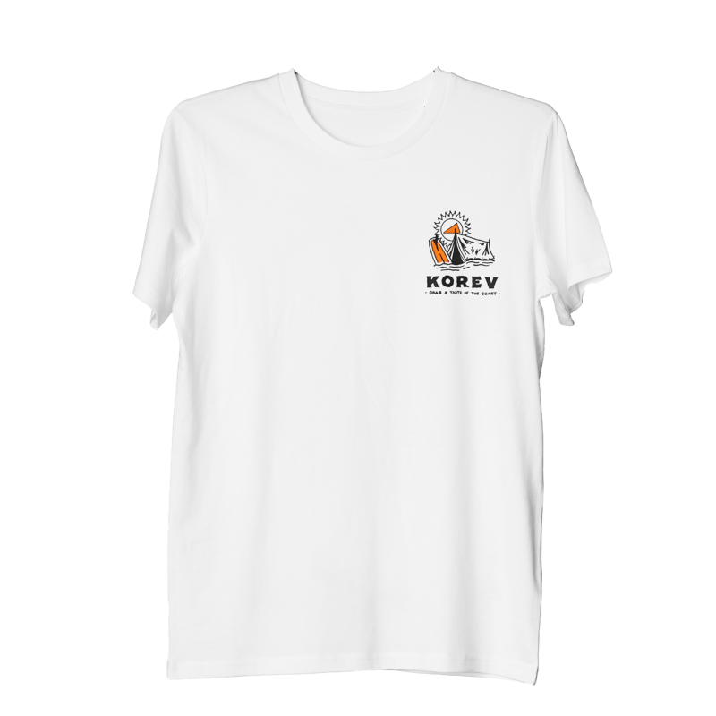 'Beach Break' korev tshirt in white