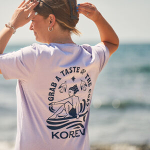 catch the wave korev tshirt in lilac surf