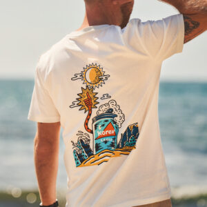 golden sands t-shirt in white back