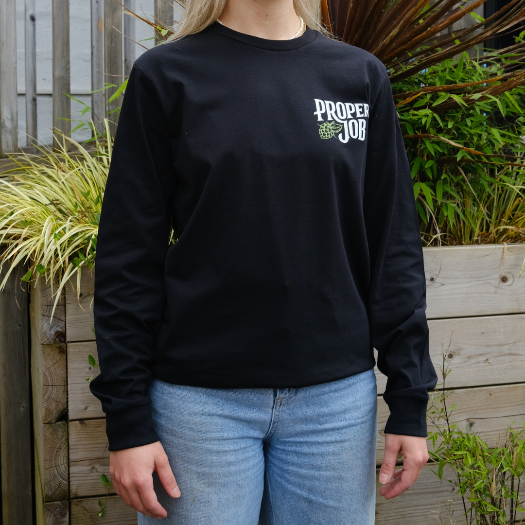Proper Job long-sleeve t-shirt in black Proper Job long-sleeve t-shirt in black