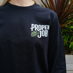 Proper Job long-sleeve t-shirt in black