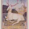The White Hart pub sign which shows a white hart with a crown around its neck and chained