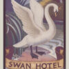 Swan Hotel Sign which shows a swan wearing a crown flapping its wings