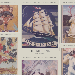 St Austell historic postcards commemorating 175 years of the brewery. Each design shows the sign imagery from one of our beloved pubs